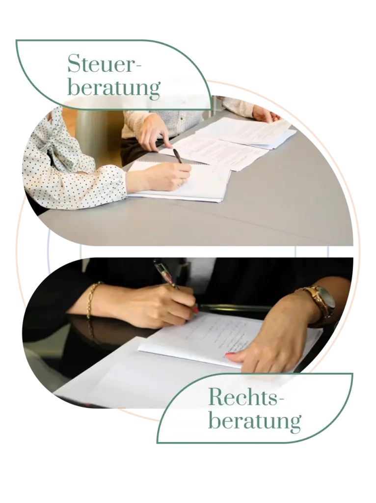 Bei Lkm GmbH beraten Experten Mandanten zu Steuern und Recht, gemeinsam am Schreibtisch im modernen Kanzleiumfeld.